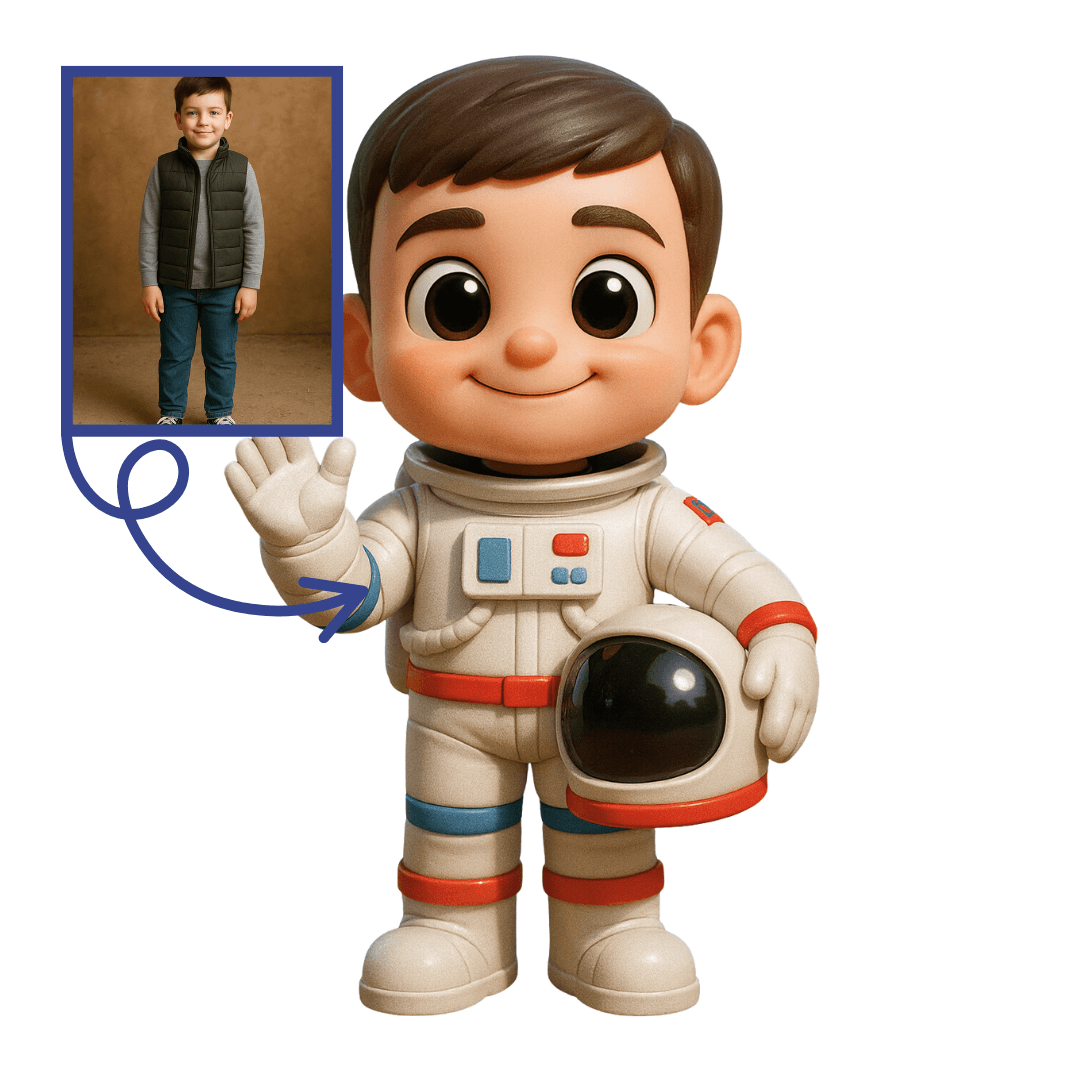 Astronot Figürü - Çocuklar İçin Kişiye Özel 3D Figür