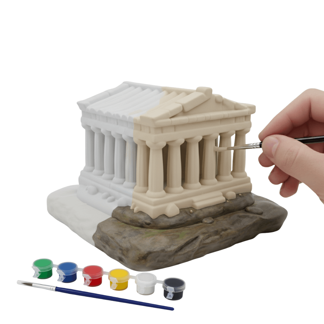 Parthenon Tapınağı Figürü - Boyanabilir 3D Figür