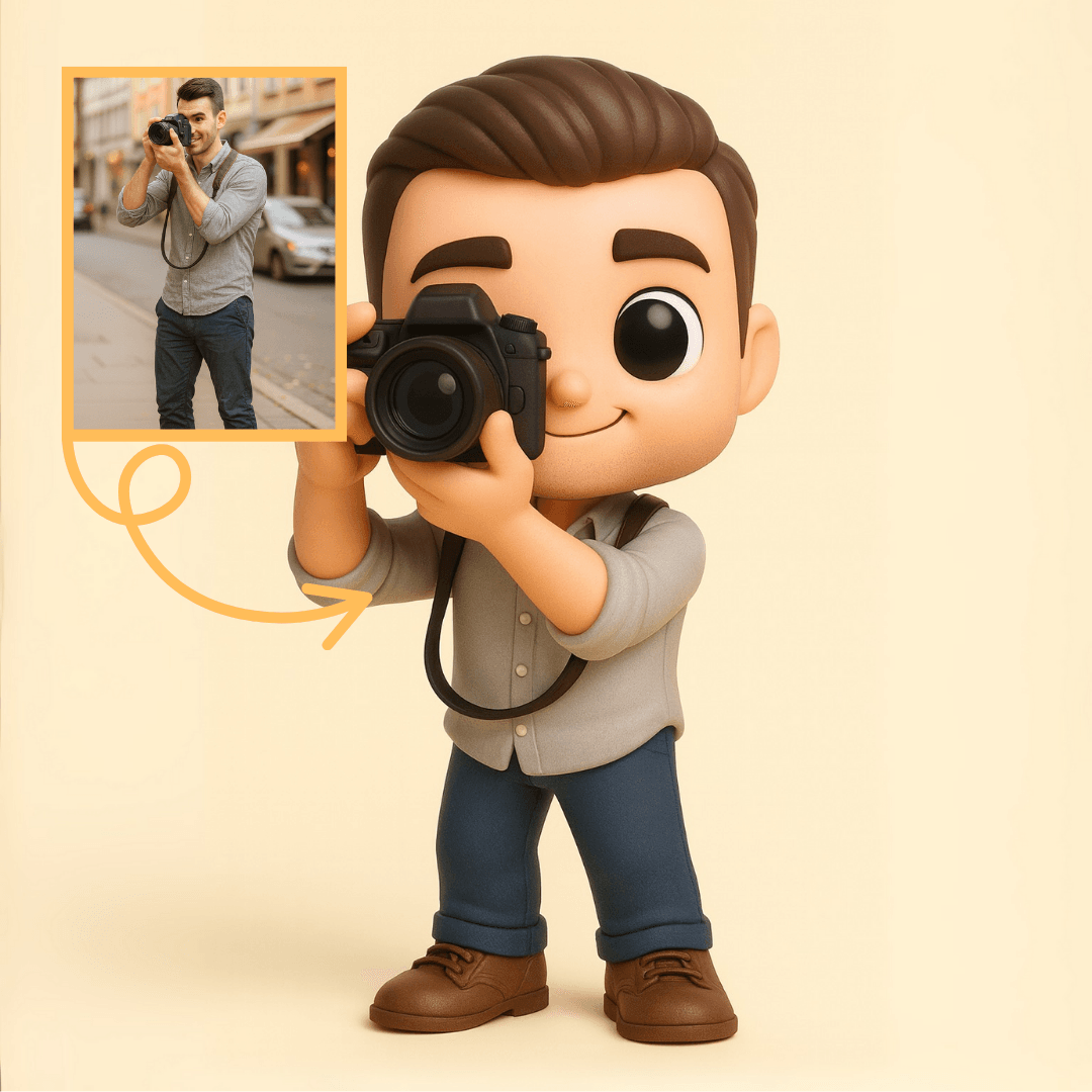 Fotoğrafçılar İçin Kişiye Özel 3D Figür - Karikatür Tarzı Oyuncak