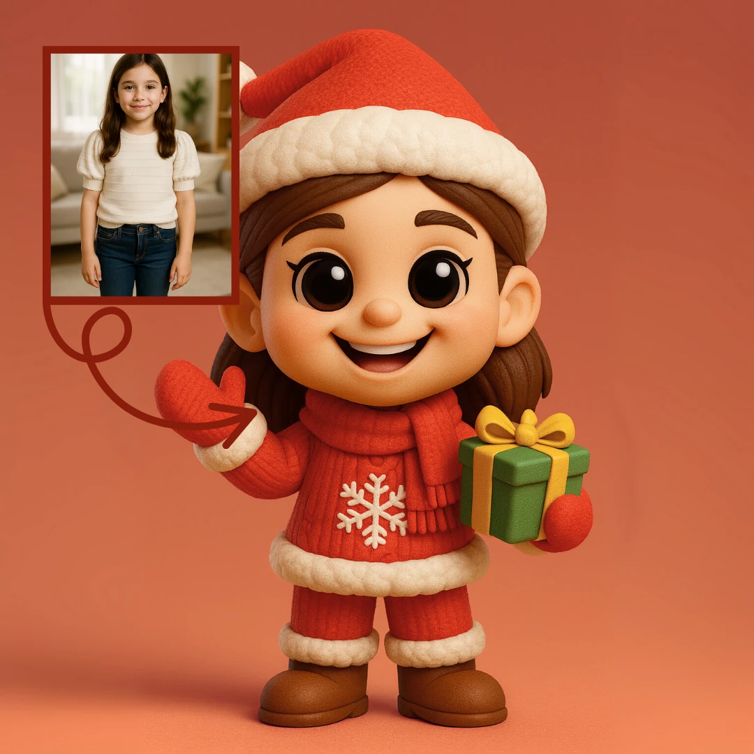 Yılbaşı Figürü - Çocuklar İçin Kişiye Özel 3D Figür
