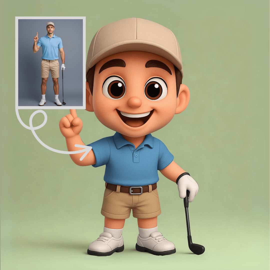 Golfçüler İçin Kişiye Özel 3D Figür - Karikatür Tarzı Oyuncak