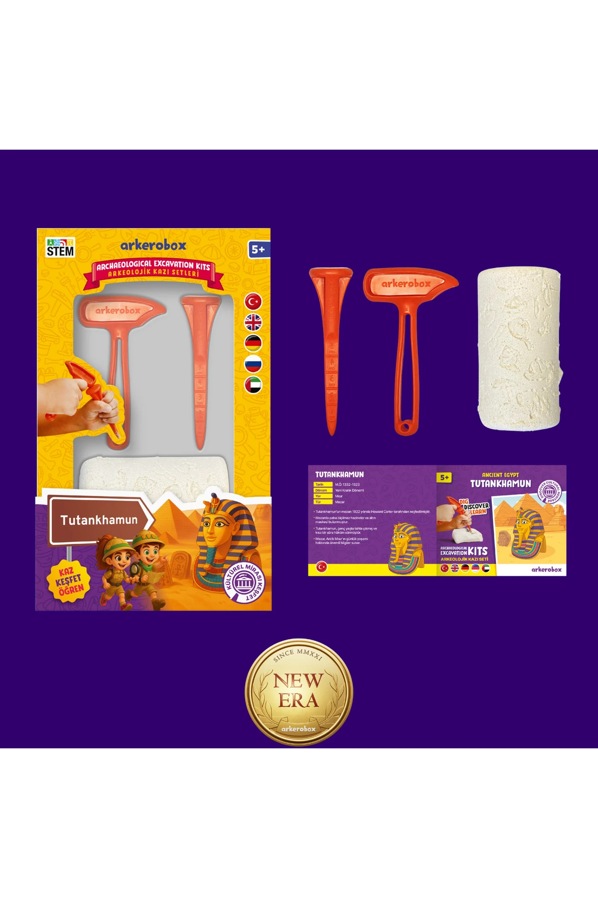 Tutankhamun New Era | Eğitici Kazı Seti | Arkerobox
