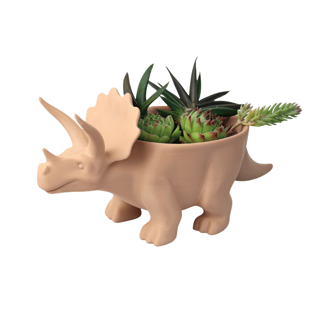 Triceratops Saksı – Şık Dekoratif Bitki Kabı