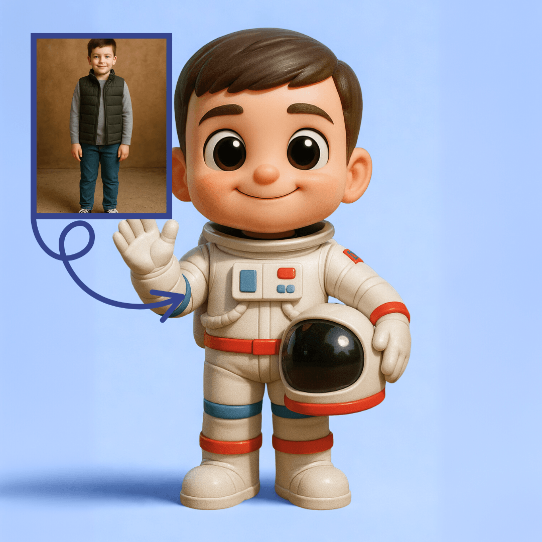 Astronot Figürü - Çocuklar İçin Kişiye Özel 3D Figür