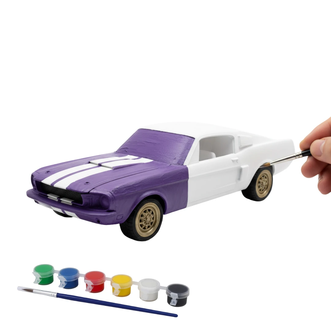 Klasik Araba Figürü - Boyanabilir 3D Figür