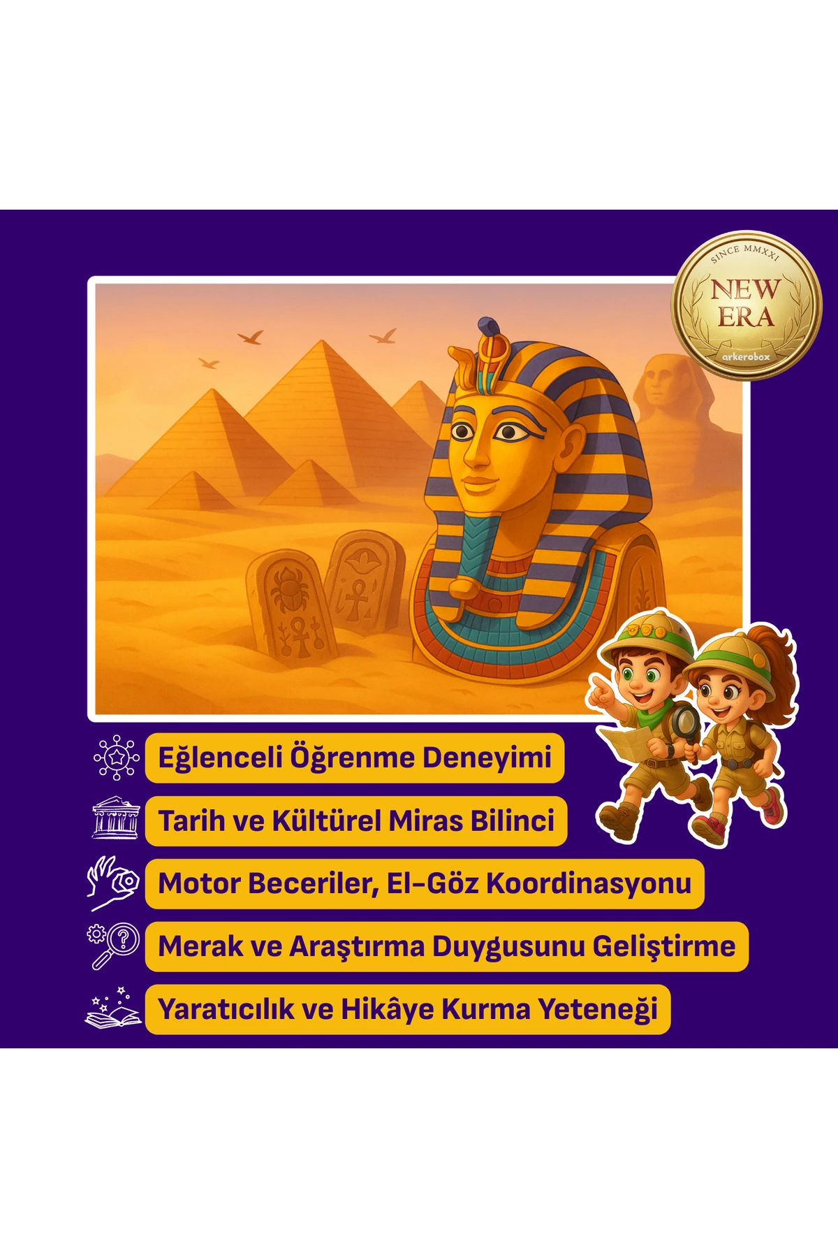 Tutankhamun New Era | Eğitici Kazı Seti | Arkerobox