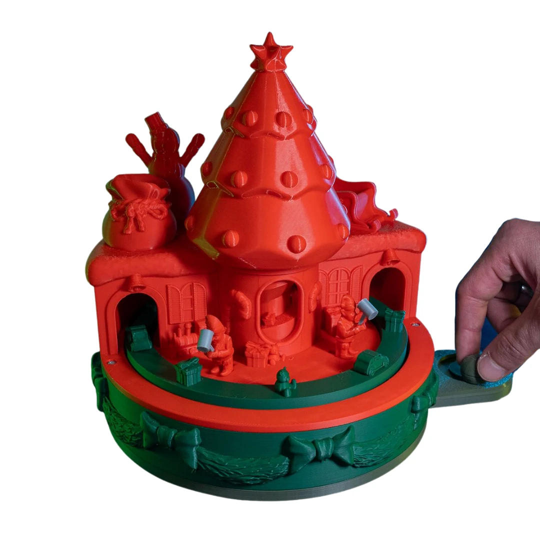 Noel Oyuncak Fabrikası - Döner Mekanizmalı Yılbaşı Dekoru