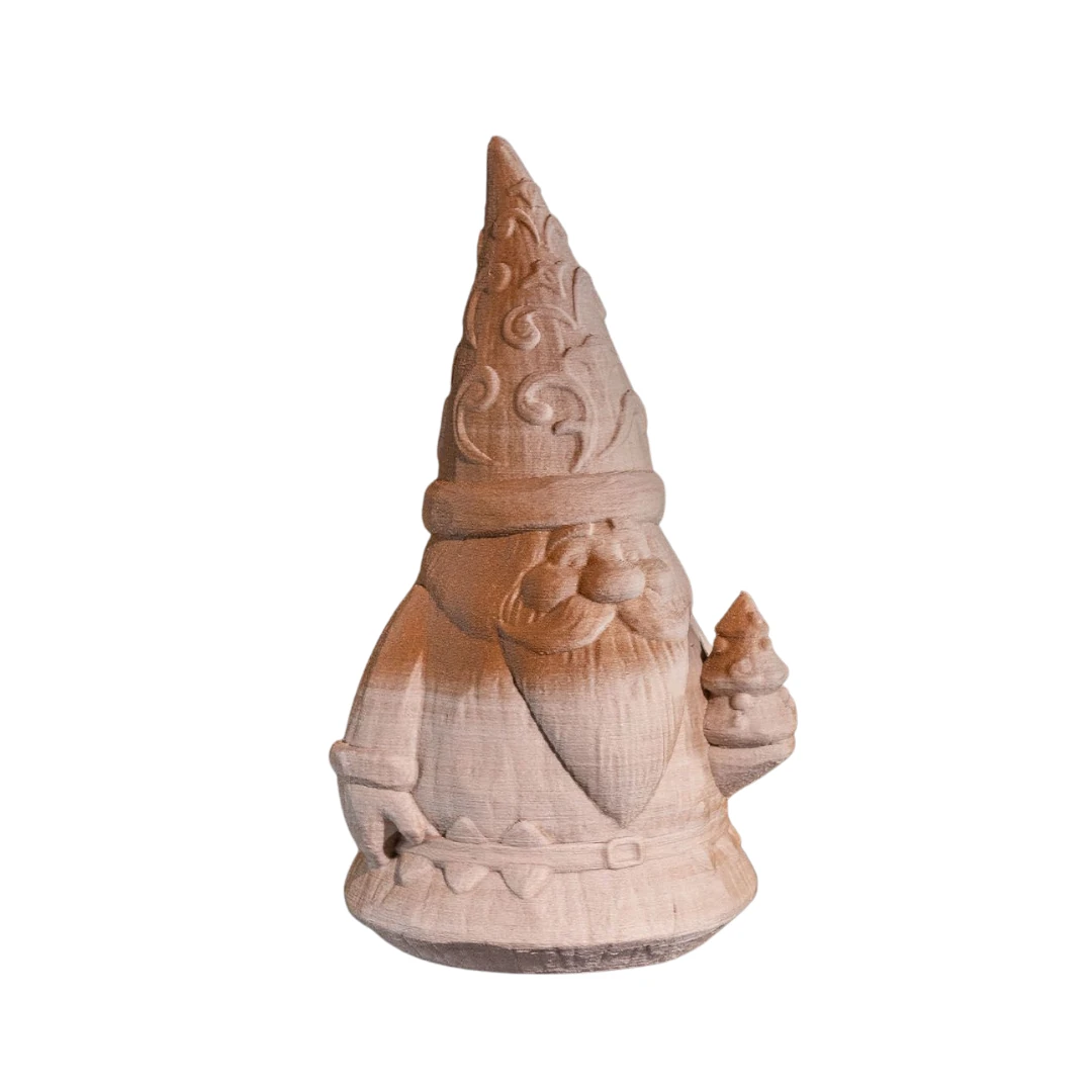 Oyma Tarzda Noel Baba - Ahşap Görünümlü Yılbaşı Figürü