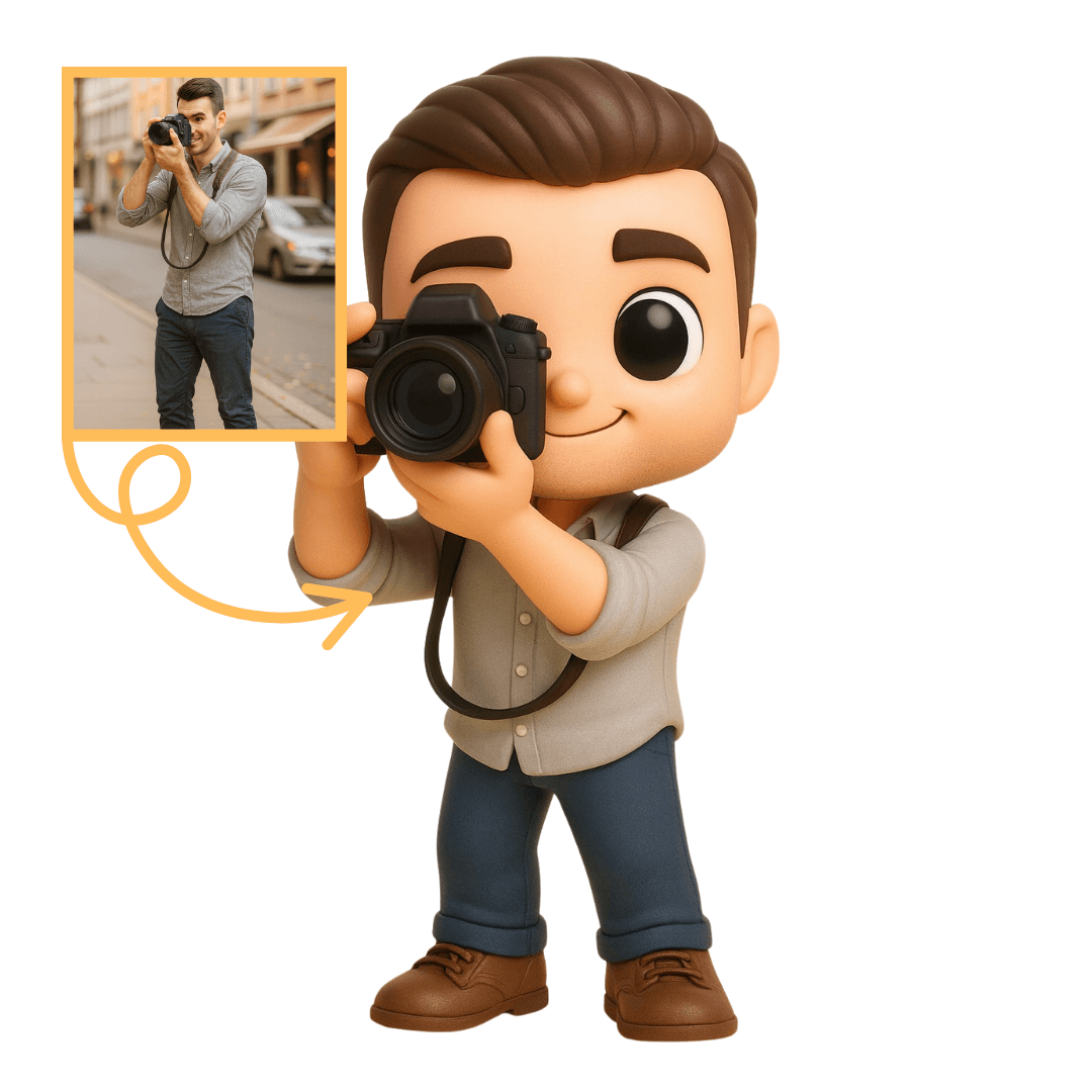 Fotoğrafçılar İçin Kişiye Özel 3D Figür - Karikatür Tarzı Oyuncak