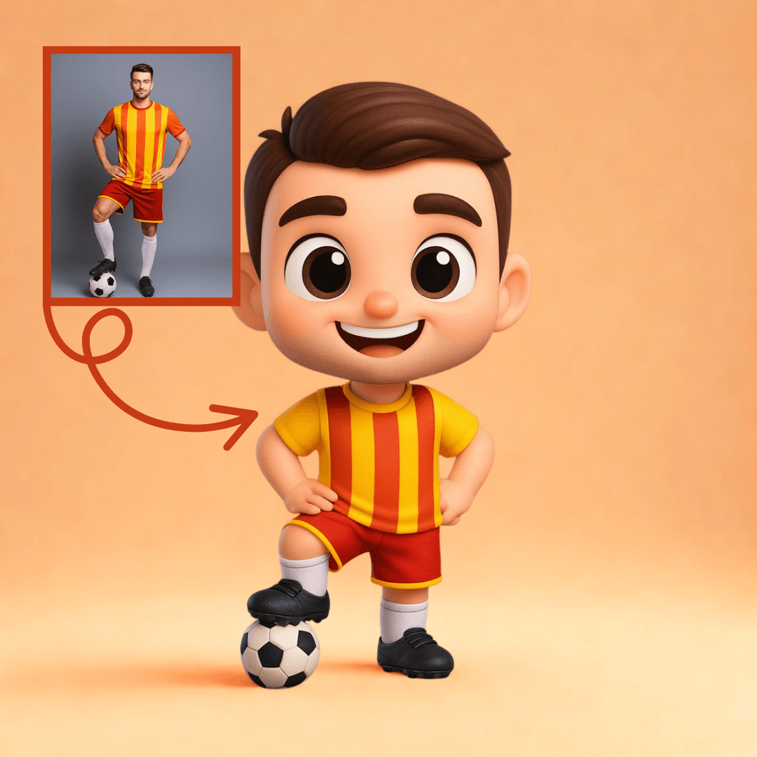 Futbolcular İçin Kişiye Özel 3D Figür - Karikatür Tarzı Oyuncak
