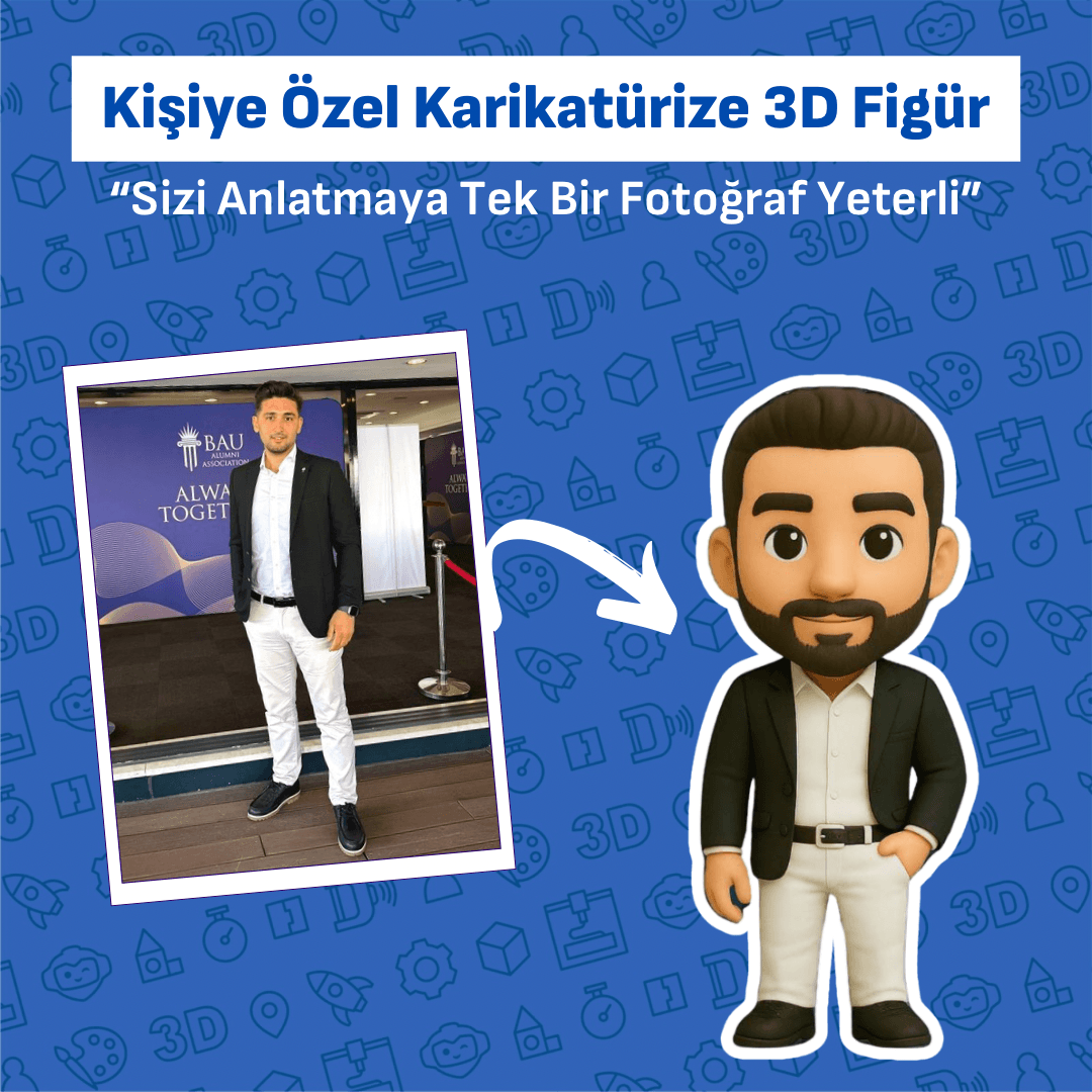 Kişiye Özel Karikatürize 3D Figür
