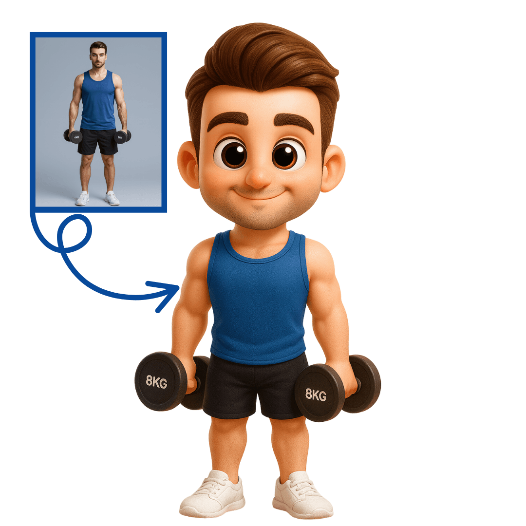 Sporcular İçin Kişiye Özel 3D Figür - Karikatür Tarzı Oyuncak