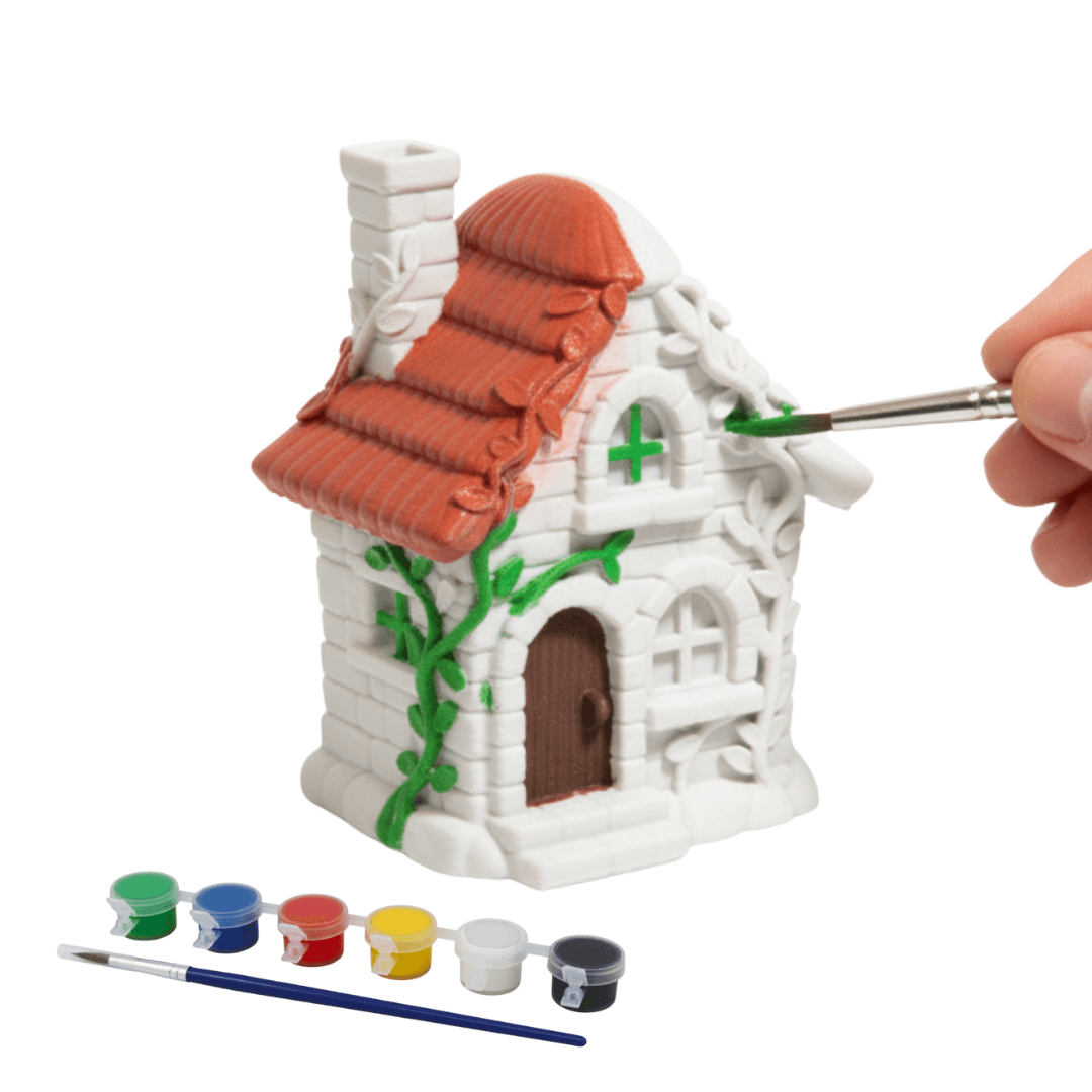 Sarmaşıklı Ev Figürü - Boyanabilir 3D Figür