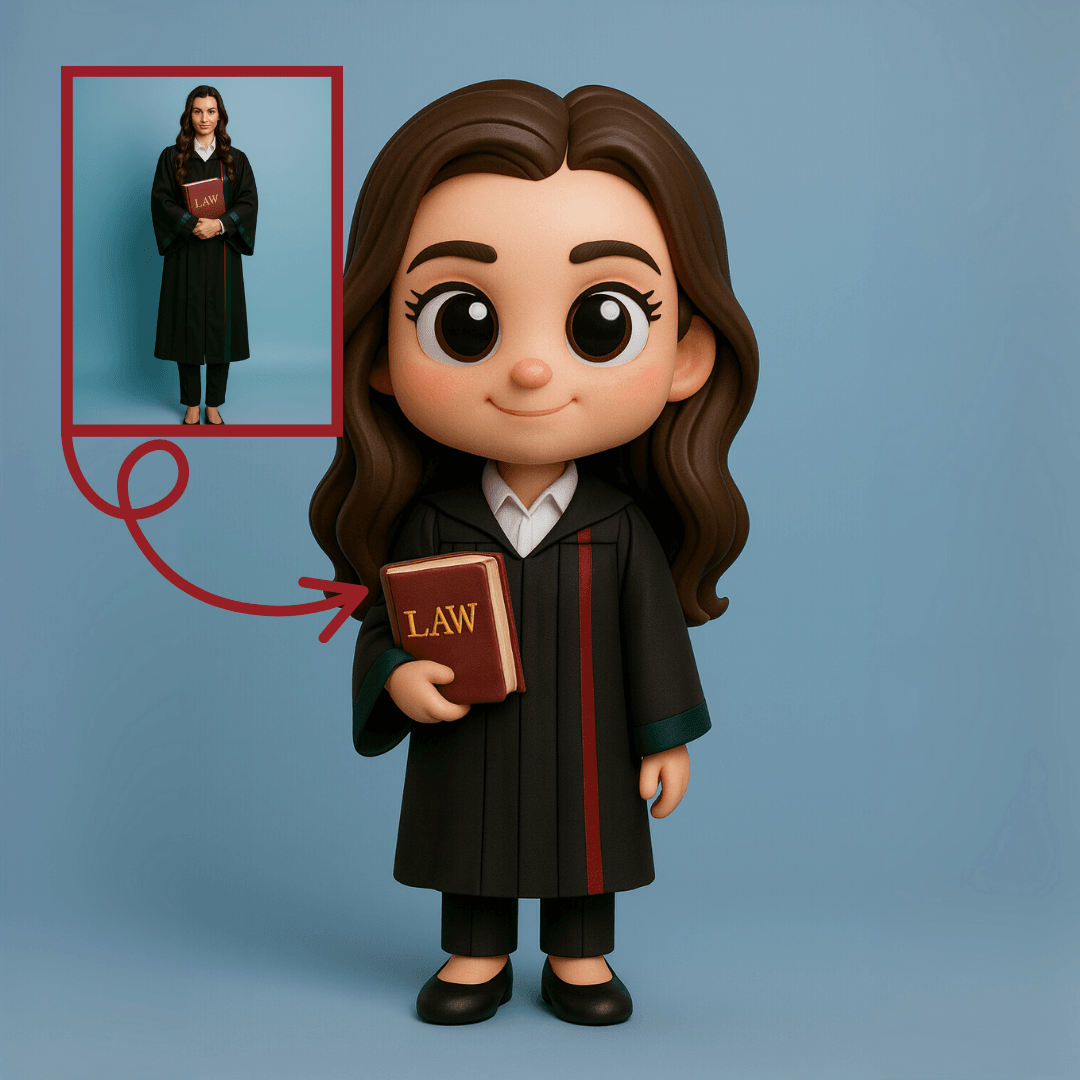 Avukatlar İçin Kişiye Özel 3D Figür - Karikatür Tarzı Oyuncak