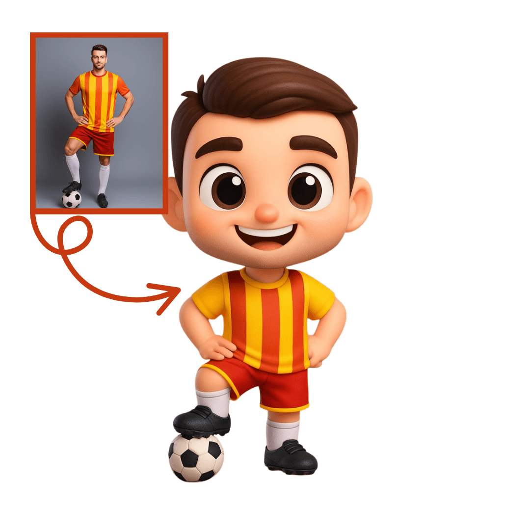 Futbolcular İçin Kişiye Özel 3D Figür - Karikatür Tarzı Oyuncak