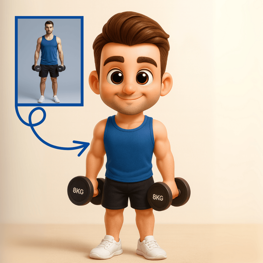 Sporcular İçin Kişiye Özel 3D Figür - Karikatür Tarzı Oyuncak