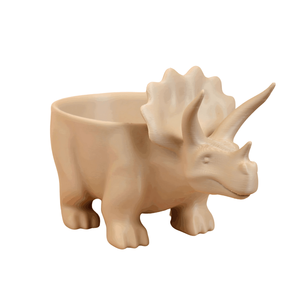 Triceratops Saksı – Şık Dekoratif Bitki Kabı
