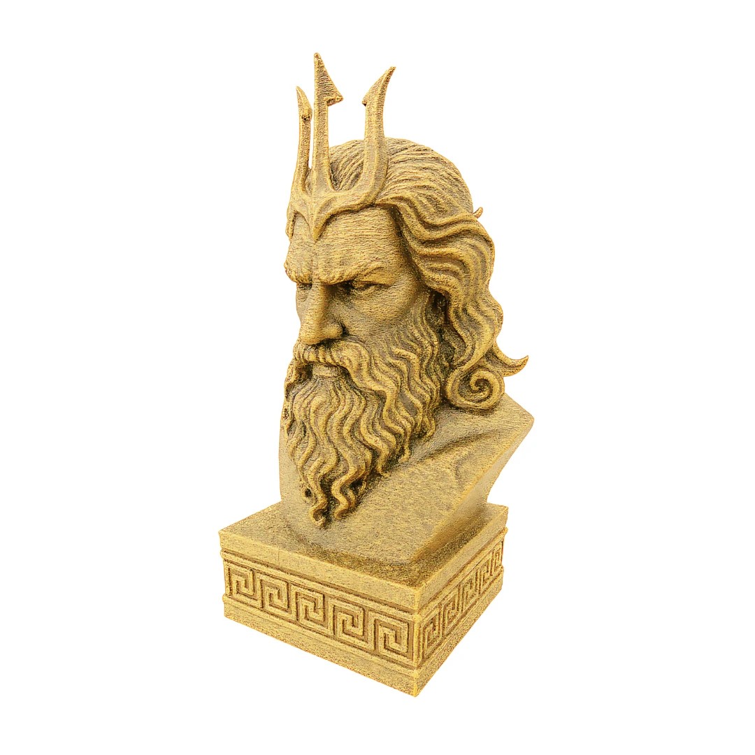 Poseidon Büstü – Antik Yunan Tarzı Mitolojik Dekoratif Heykel