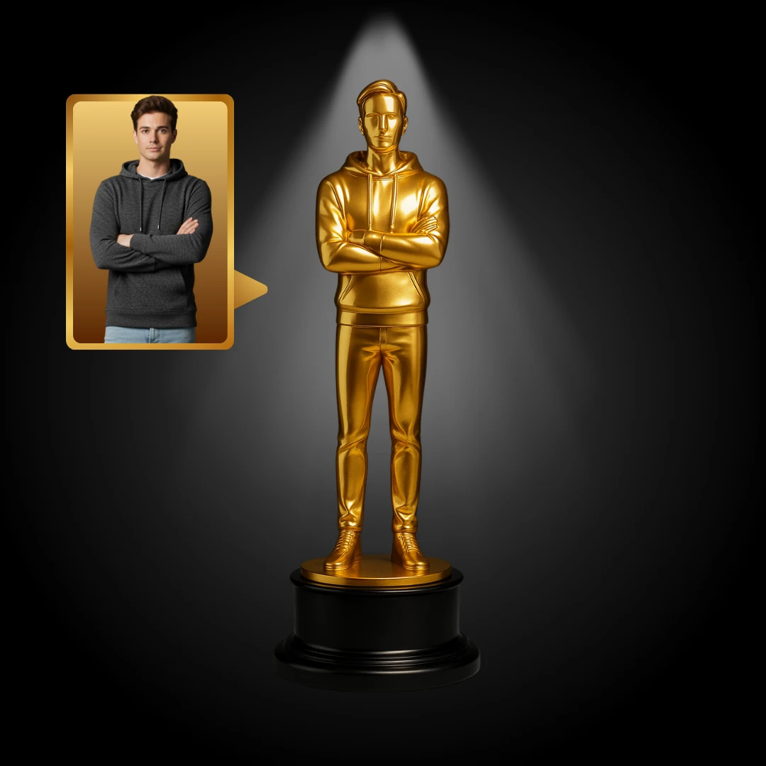 Kişiye Özel Altın Ödül Heykelciği – Oscar Heykel 3D Figürü