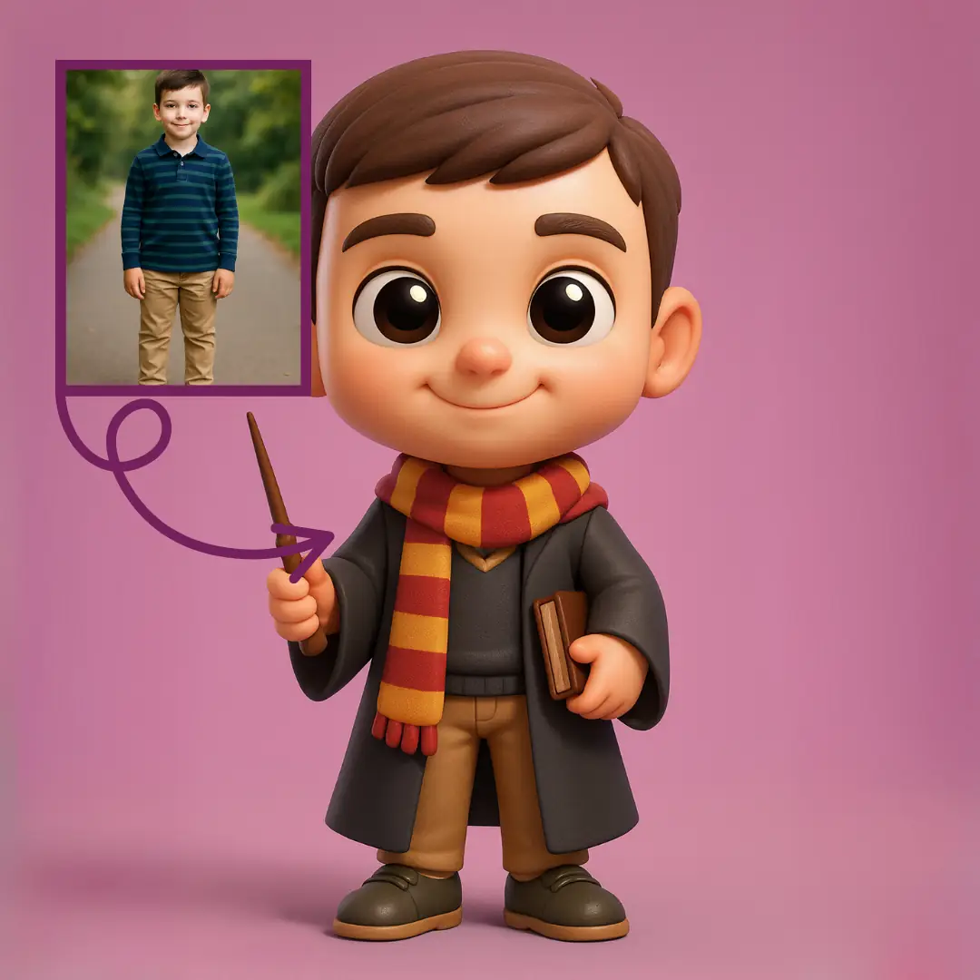Child Figure Wizardry School Child Figure - Personalized 3D Figure for Children