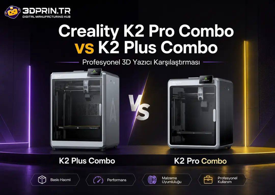 Creality K2 Pro Combo vs K2 Plus Combo: Profesyonel 3D Yazıcı