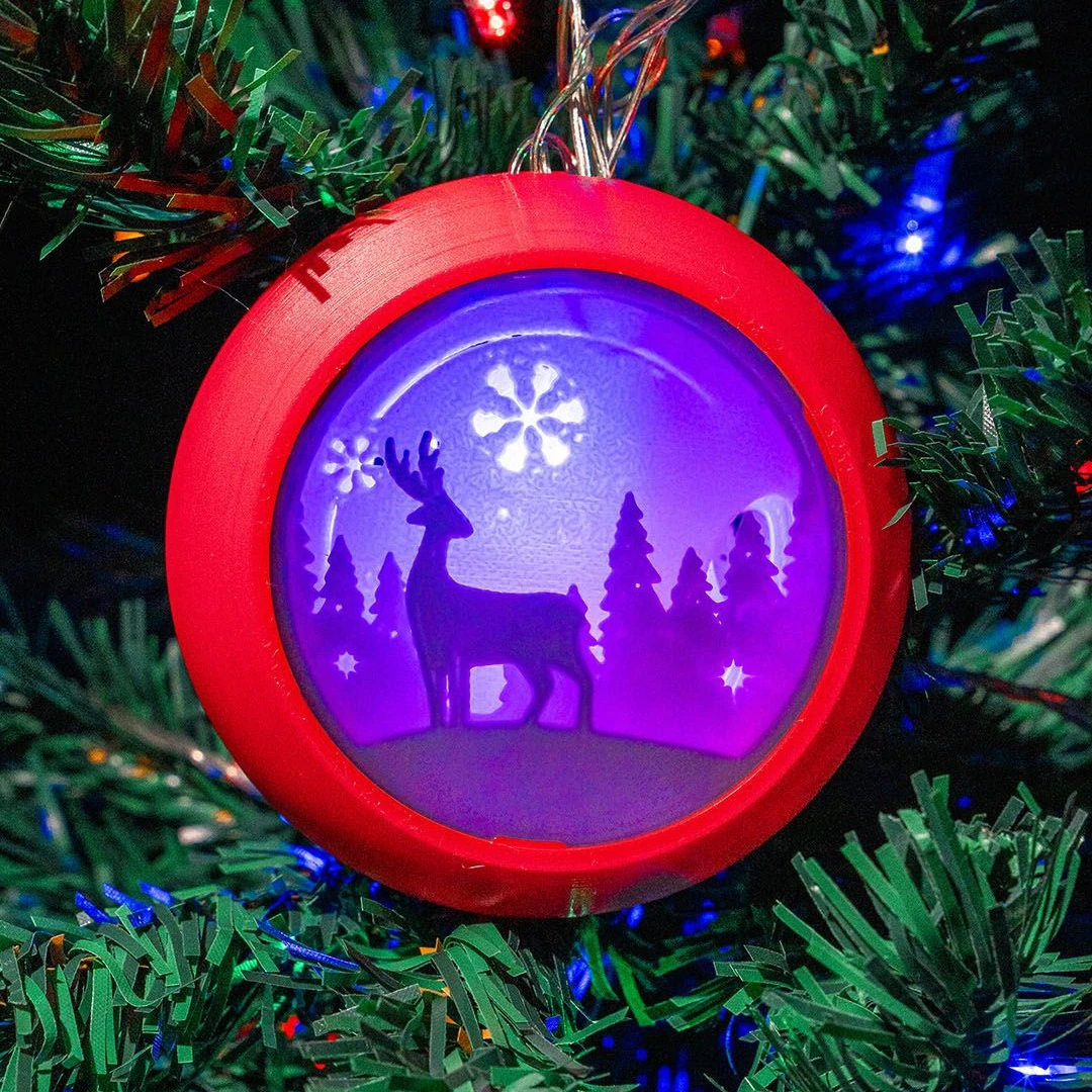 Kış Manzaralı Yılbaşı Süsü - Yılbaşı Ağacı Süsü