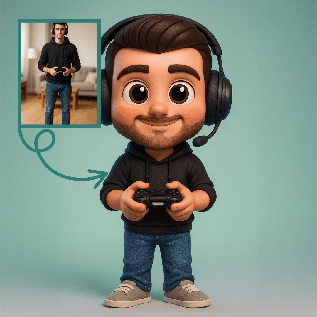 Gamer Figürü - Kişiye Özel 3D Figür