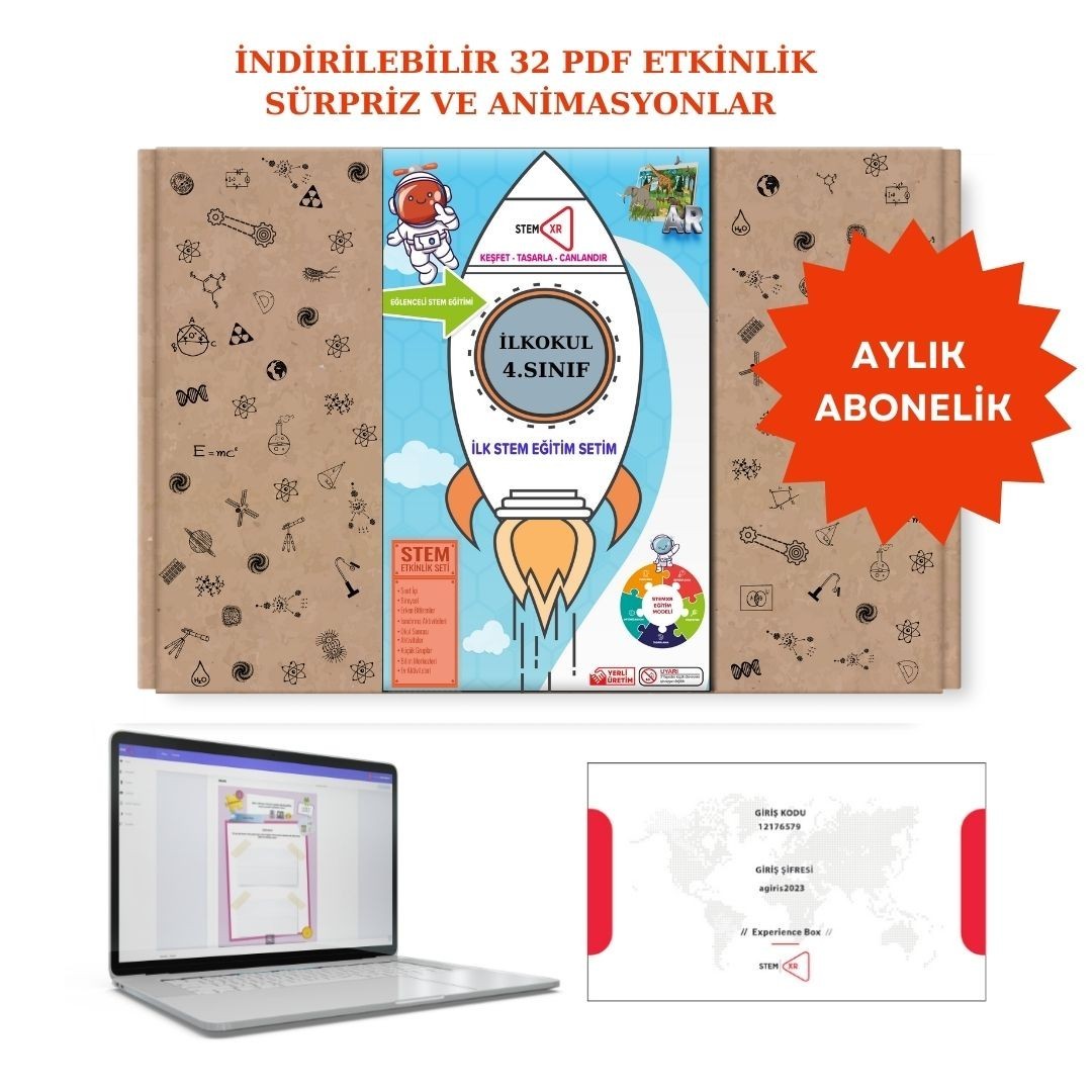 STEMXR İlkokul 4. Sınıf Aylık Abonelik