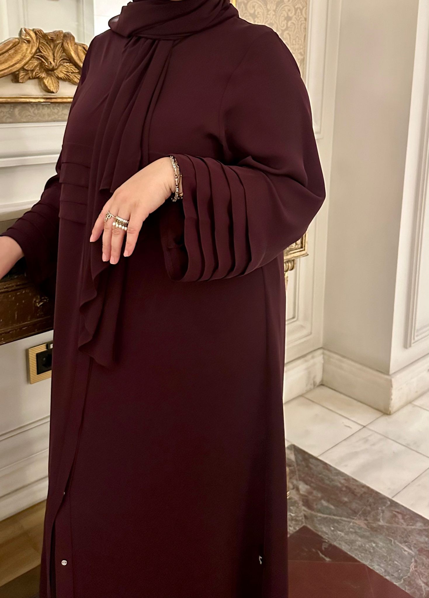 Rüya - Koyu Mürdüm Abaya