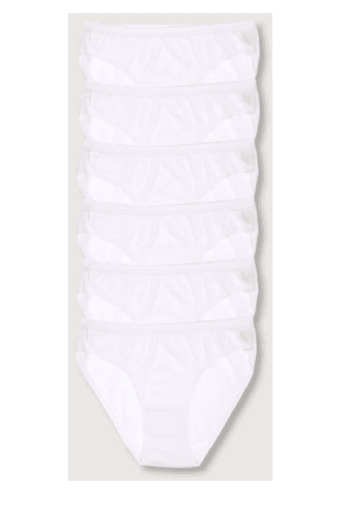 Tutku Kadın Beyaz 6'lı Paket Bikini Külot