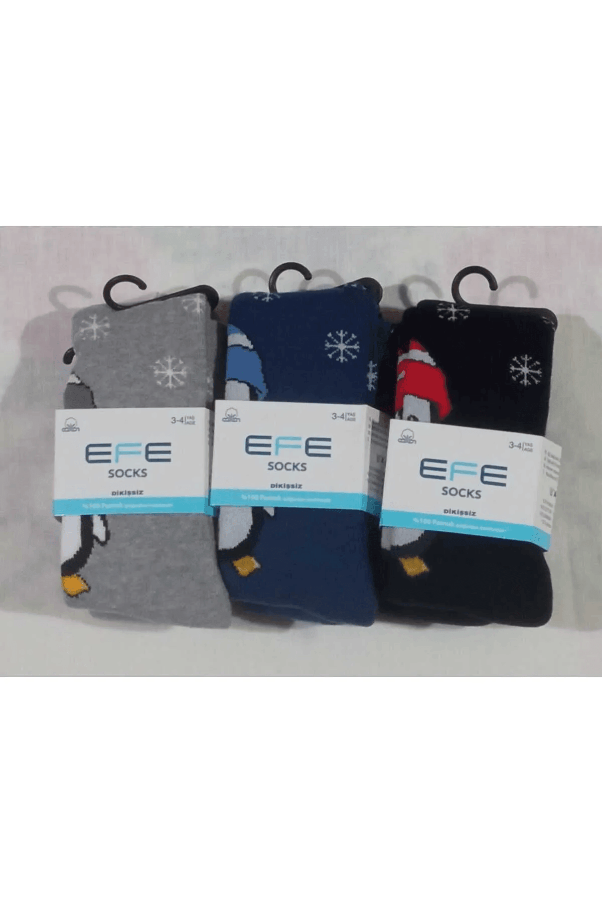 Efe Socks Erkek Çocuk Dikişsiz Havlu Kışlık Külotlu Çorap 3'lü