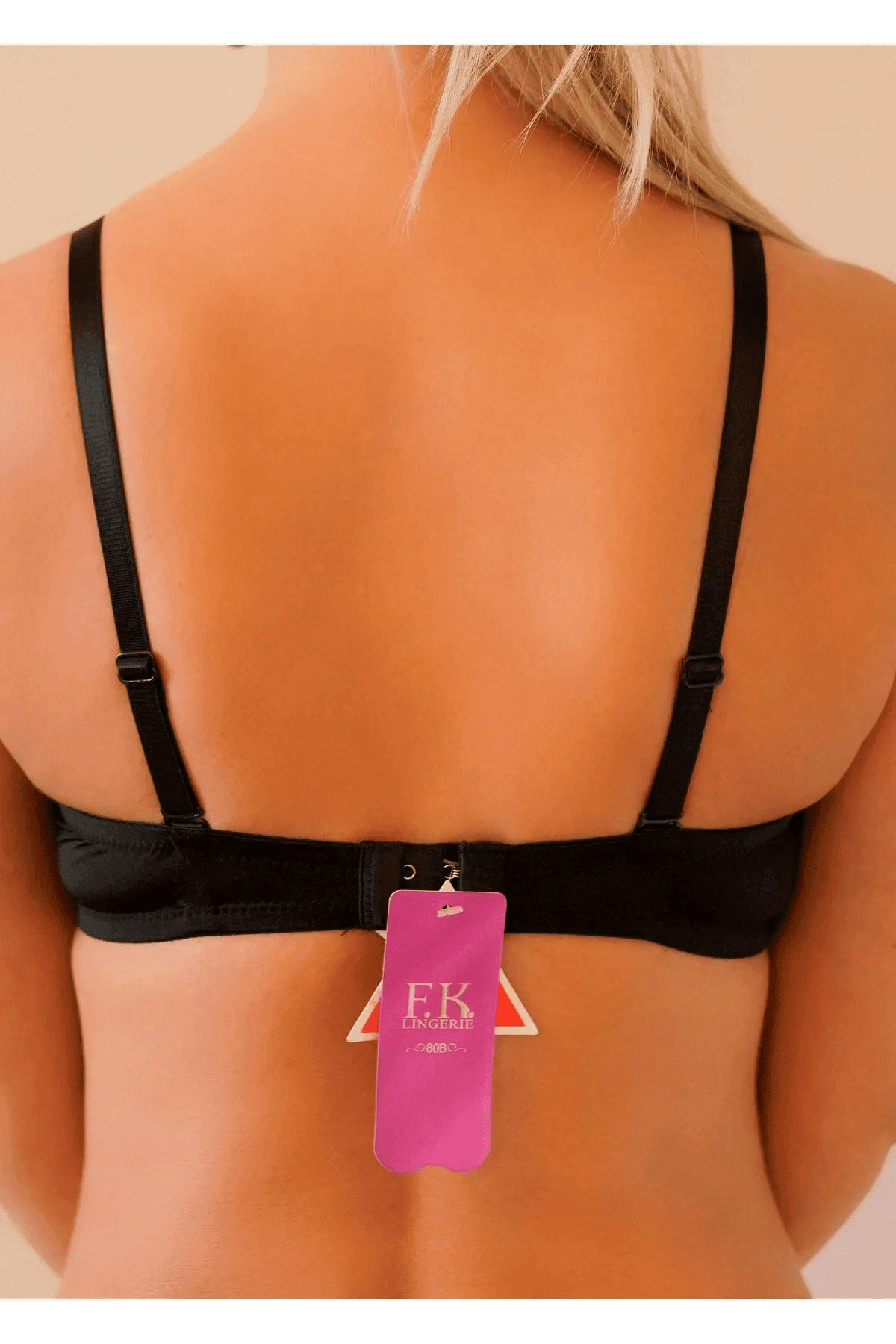 F.K Double Push Up Extra Destekli Siyah Sütyen 
