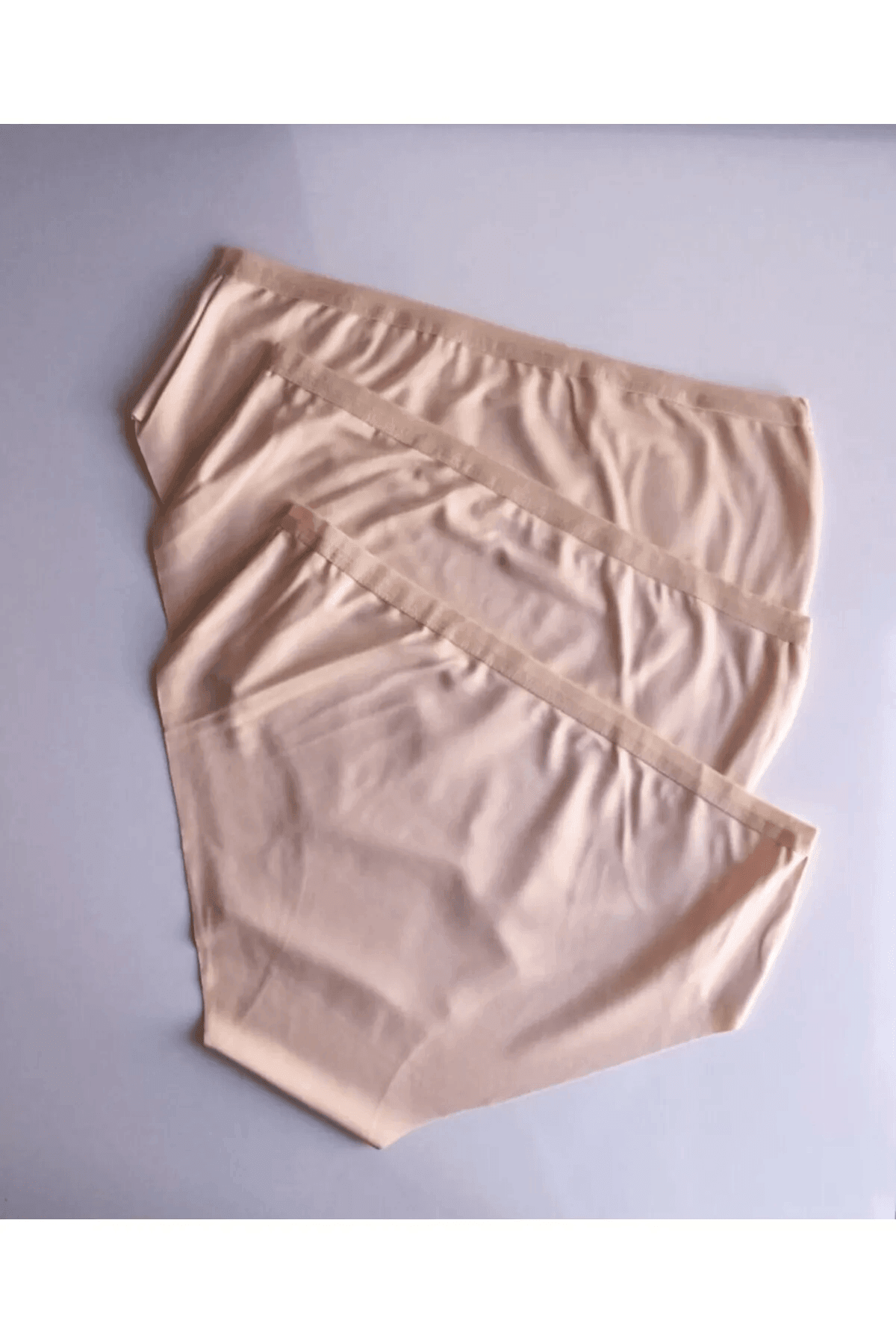 Dezalüx Beli Lastikli Dikişsiz Külot, İzyapmayan Yumuşak Mikro Kumaş, Bikini Külot 3'lü Paket