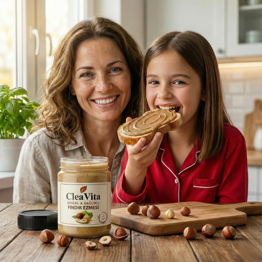 CleaVita 3'lü Paket %100 Doğal Fındık Ezmesi 300 g – Katkısız, Şekersiz, Saf Giresun Fındığı