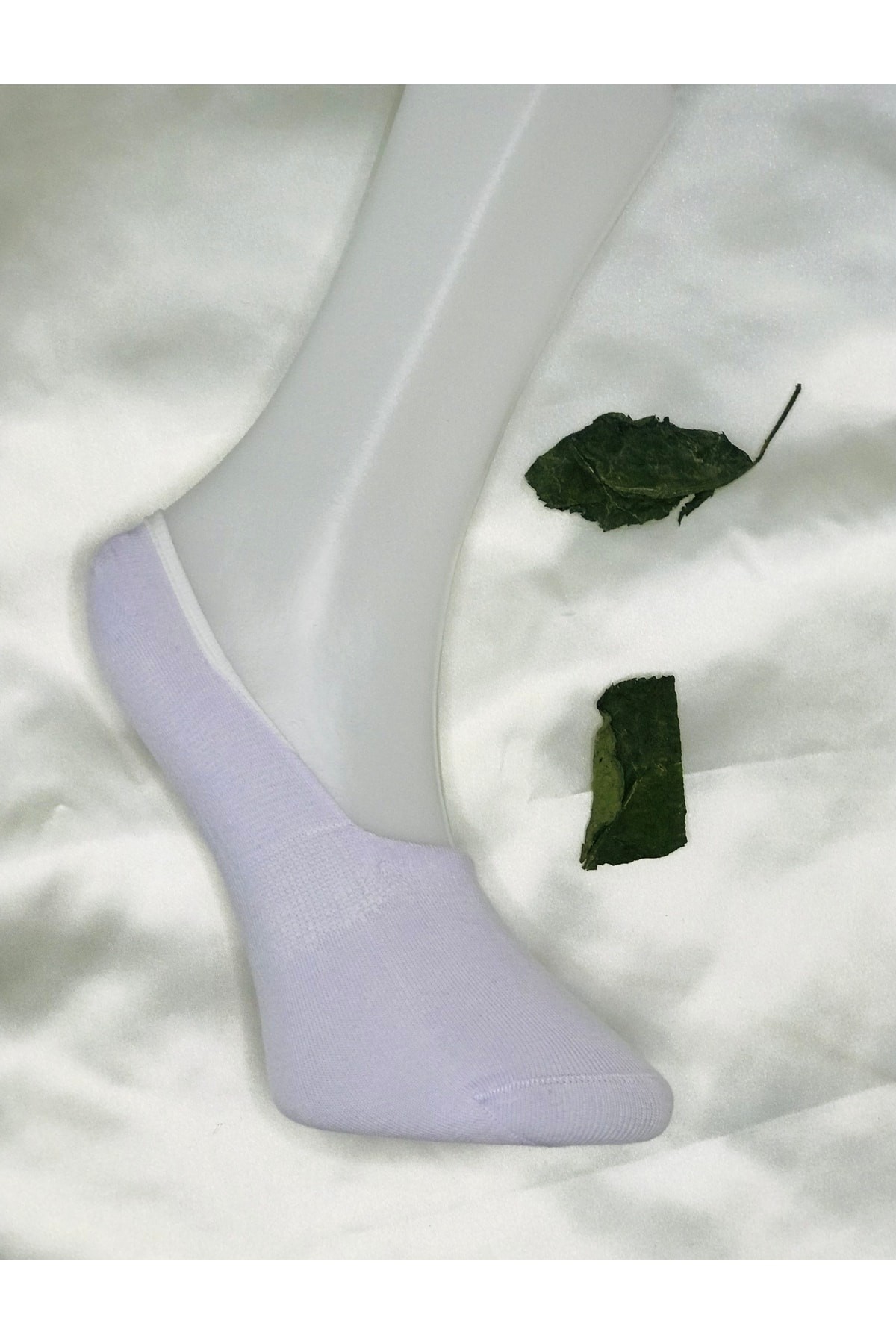 Beyaz Bambu Unisex Babet Çorap