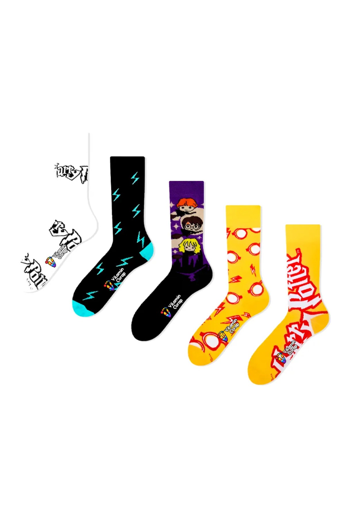 5'li Harry Potter Renkli Çorap Set