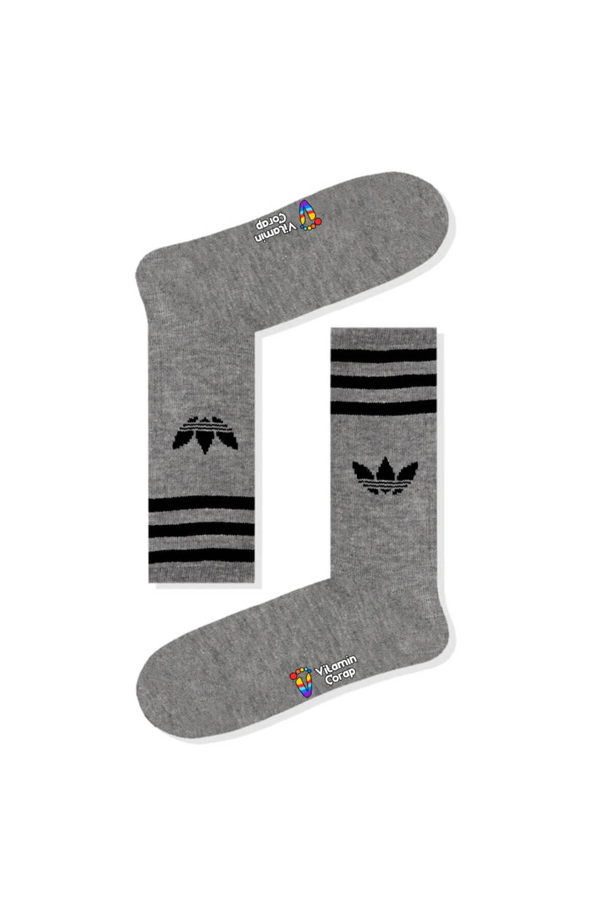 Gri Sportif Atletik Çorap