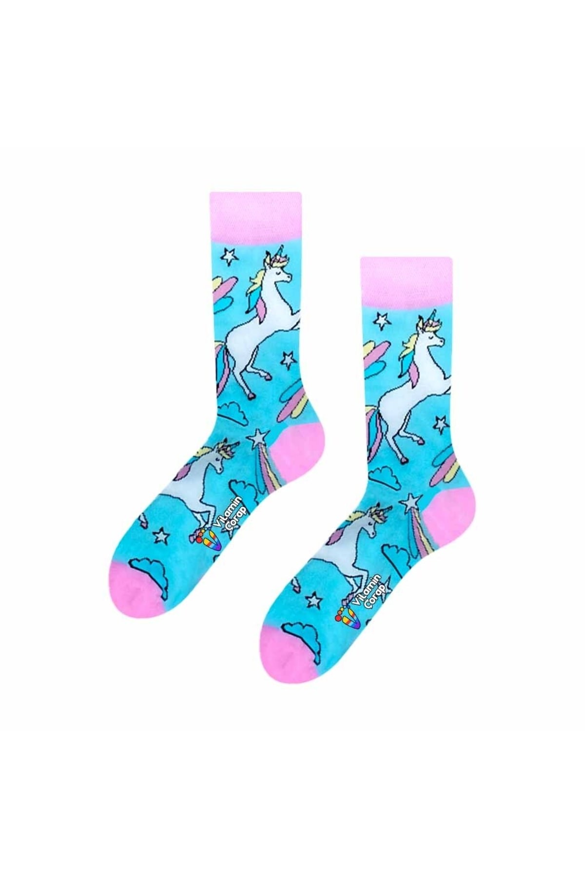 Unicorn Mavi Renkli Çorap