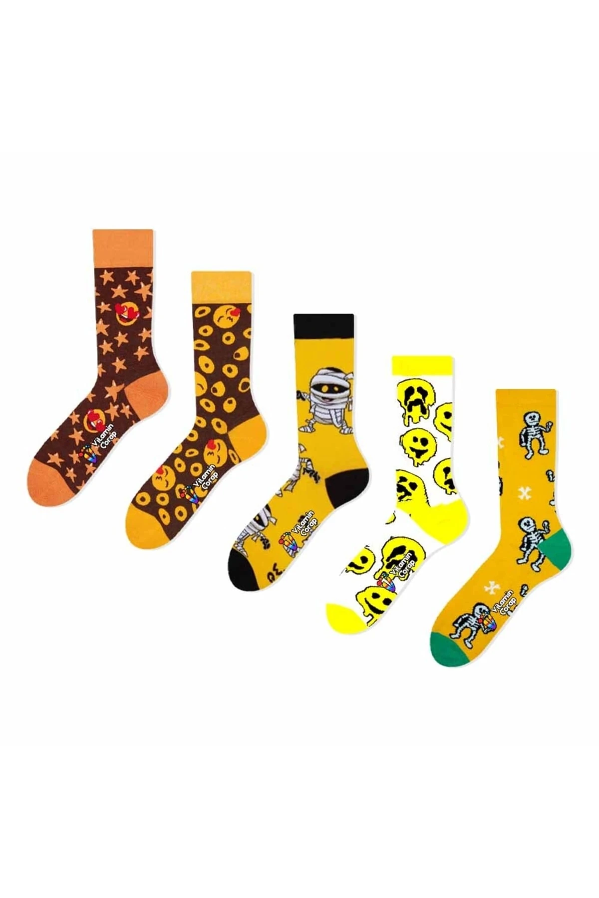 5'li Emojiler Renkli Çorap Set