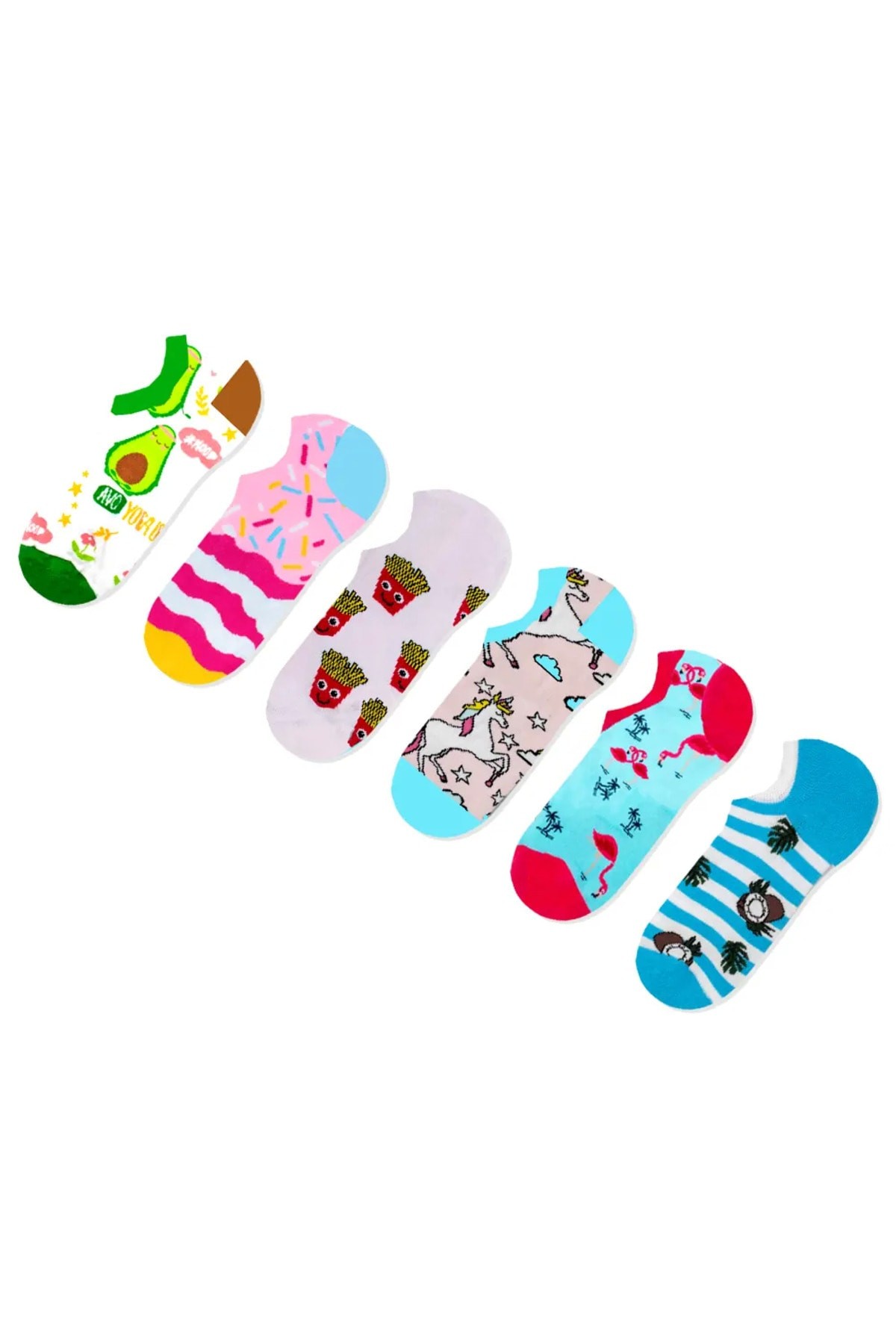 6'lı Doğa Sneaker Çorap Set