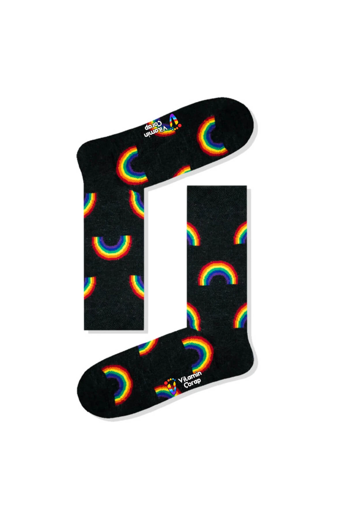 Gökkuşağı Antrasit Renkli Çorap