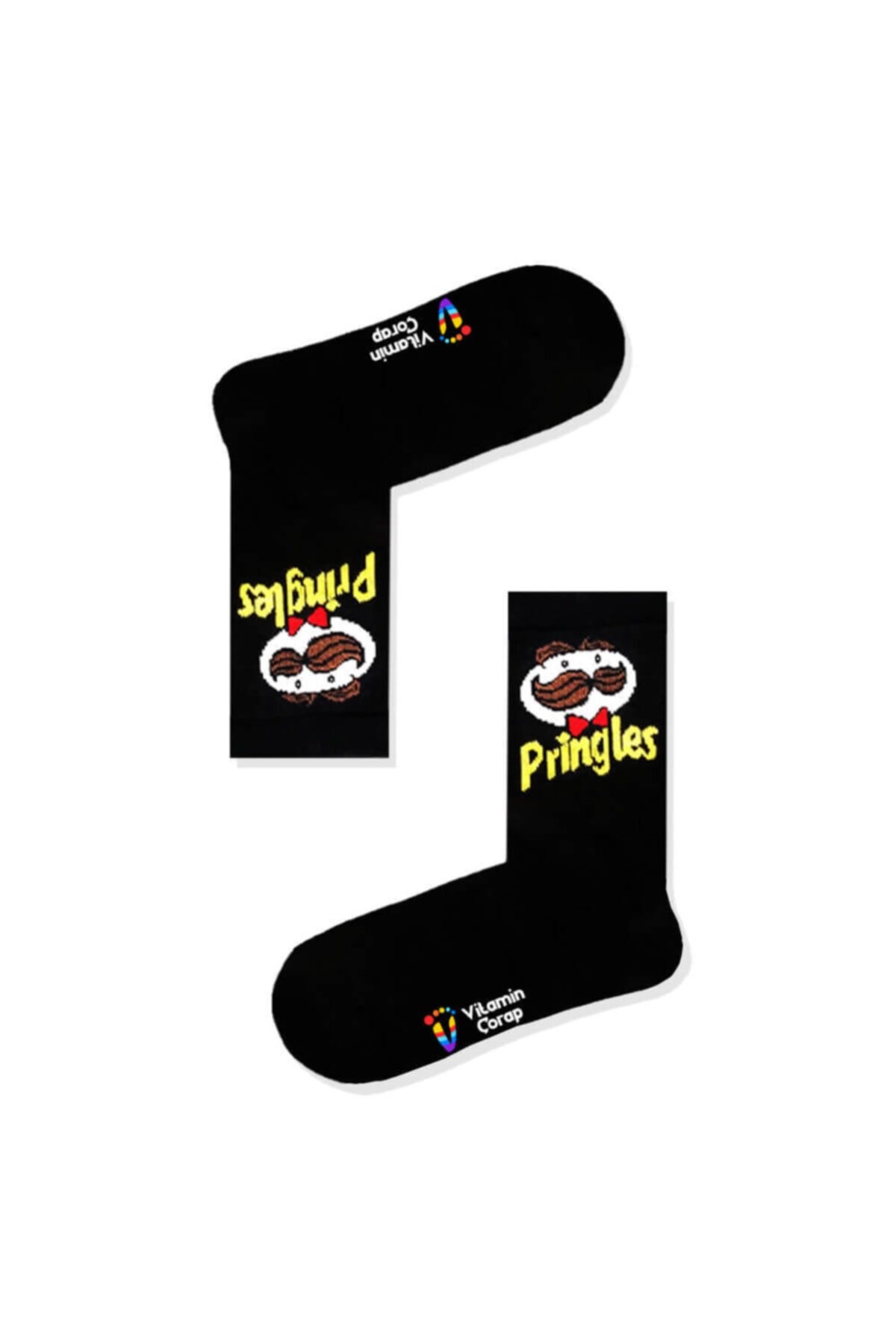 Pringles Siyah Atletik Çorap