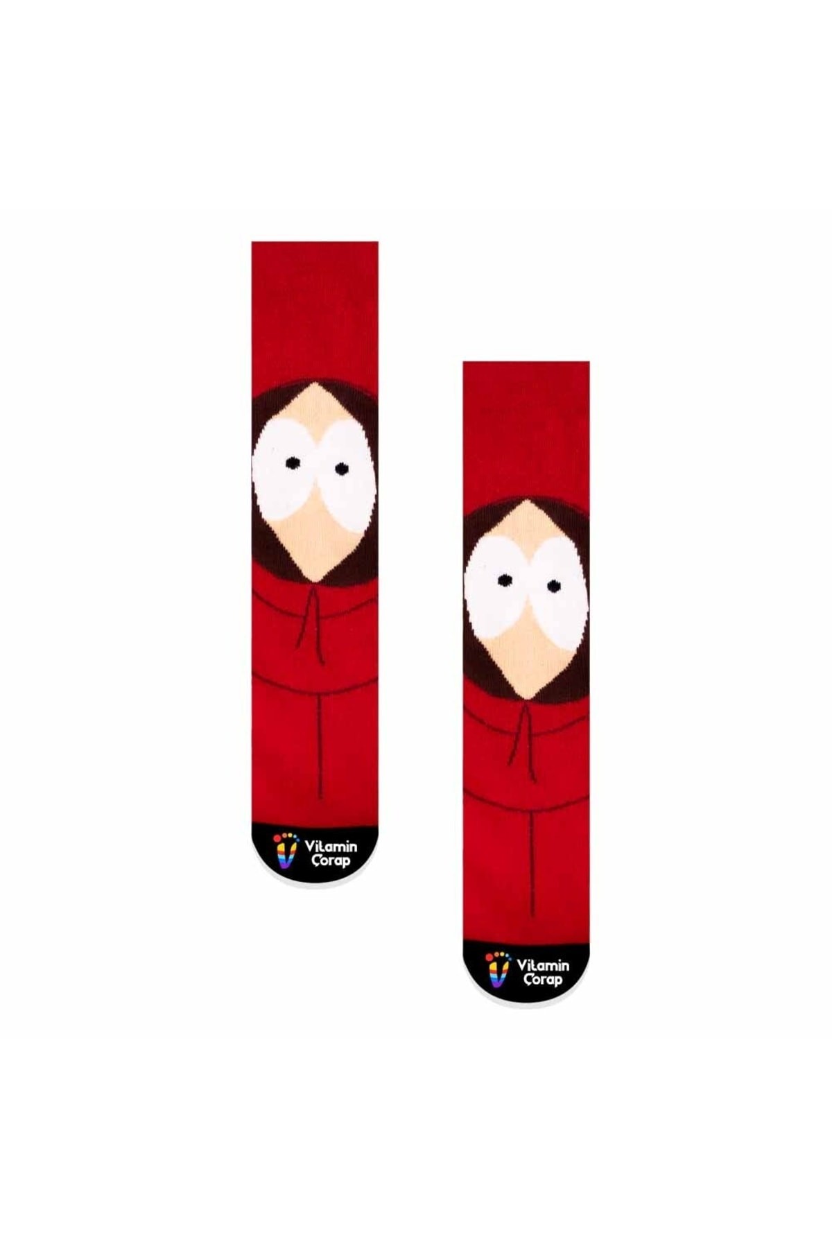 South Park Kırmızı Renkli Çorap