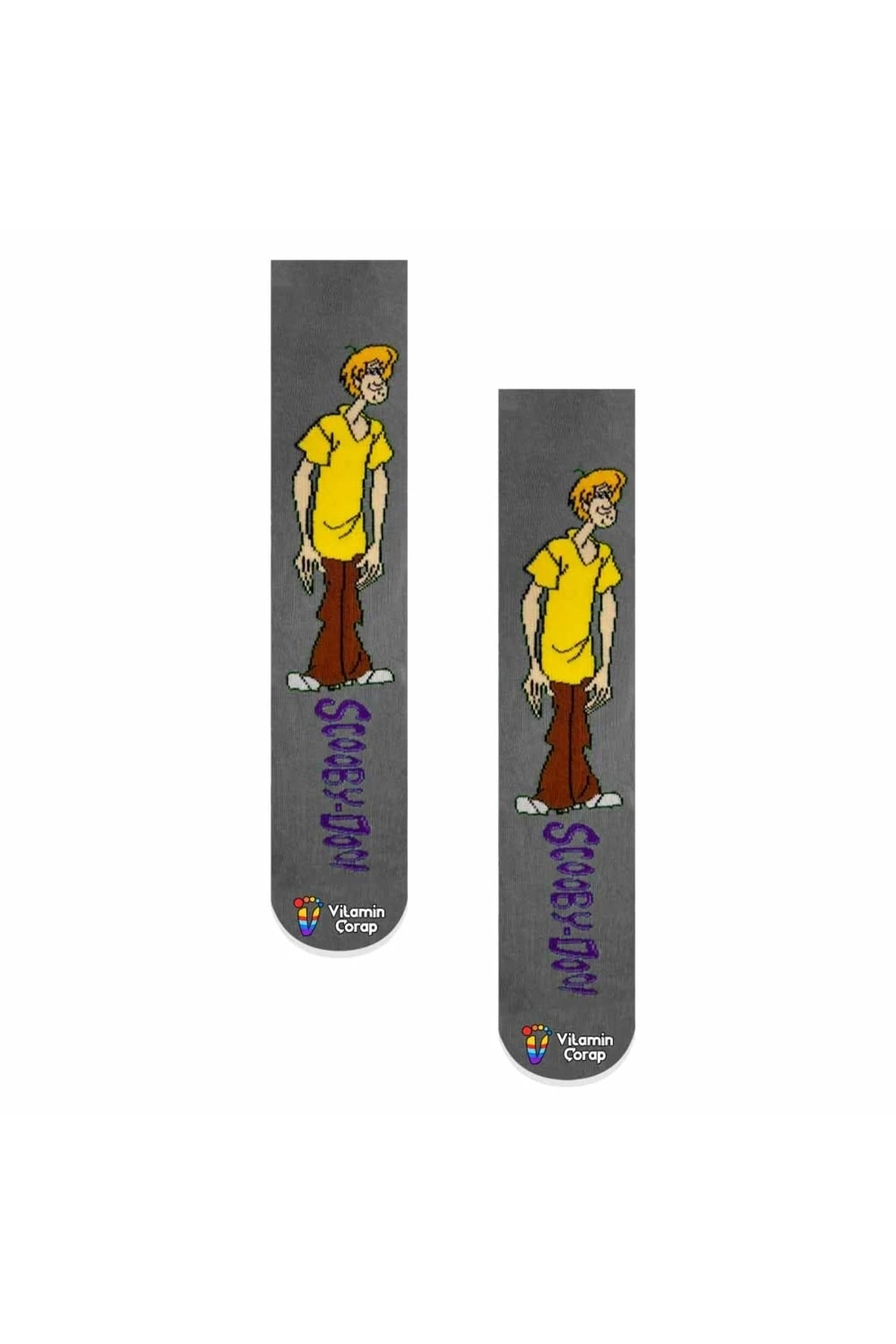 Shaggy Gri Renkli Çorap