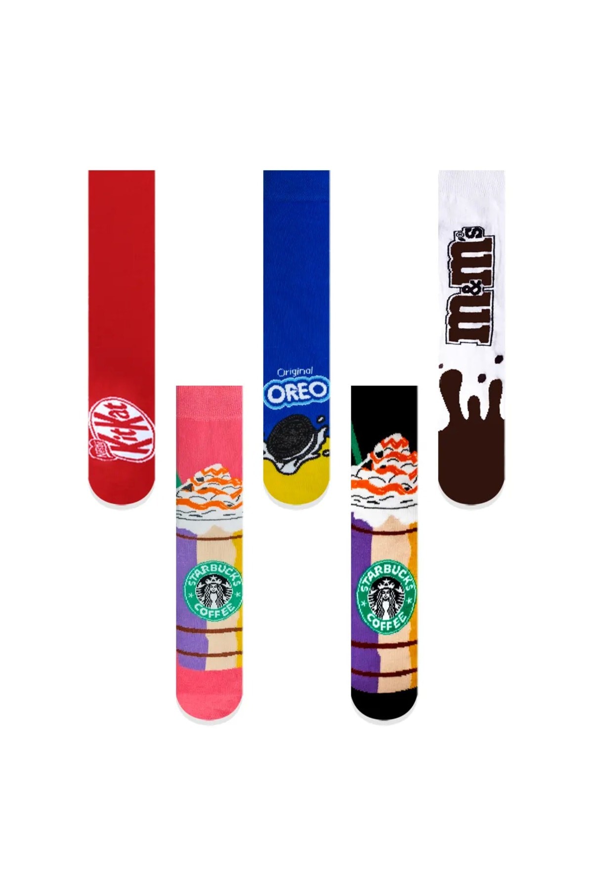 5'li Starbucks Renkli Çorap Set