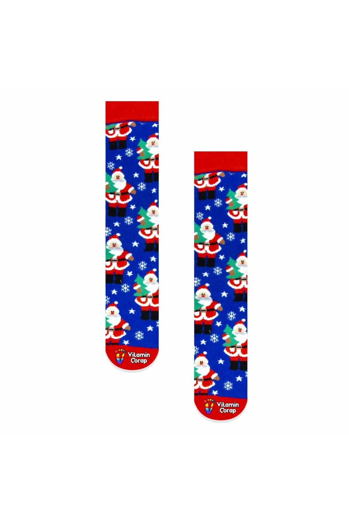 Noel Babalar Çam Renkli Çorap
