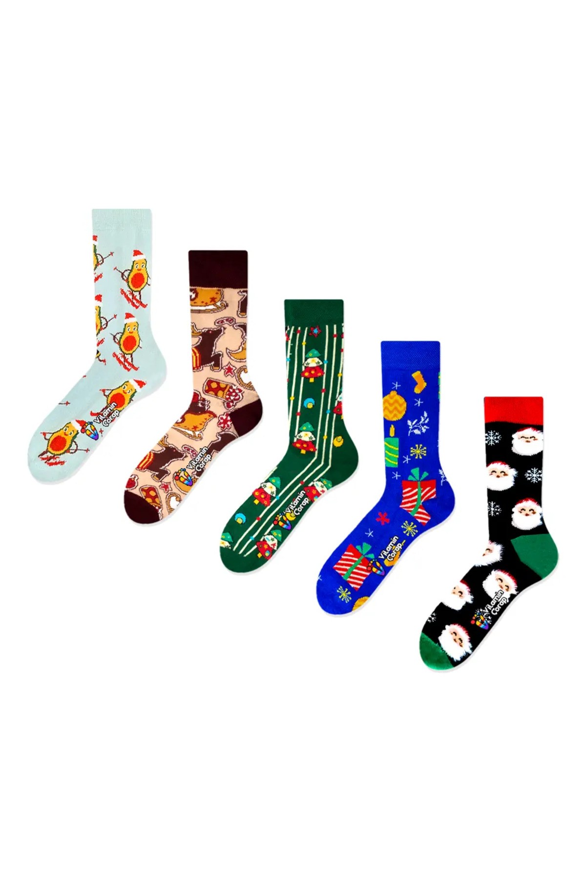 5'li Christmas Gift Renkli Çorap Set
