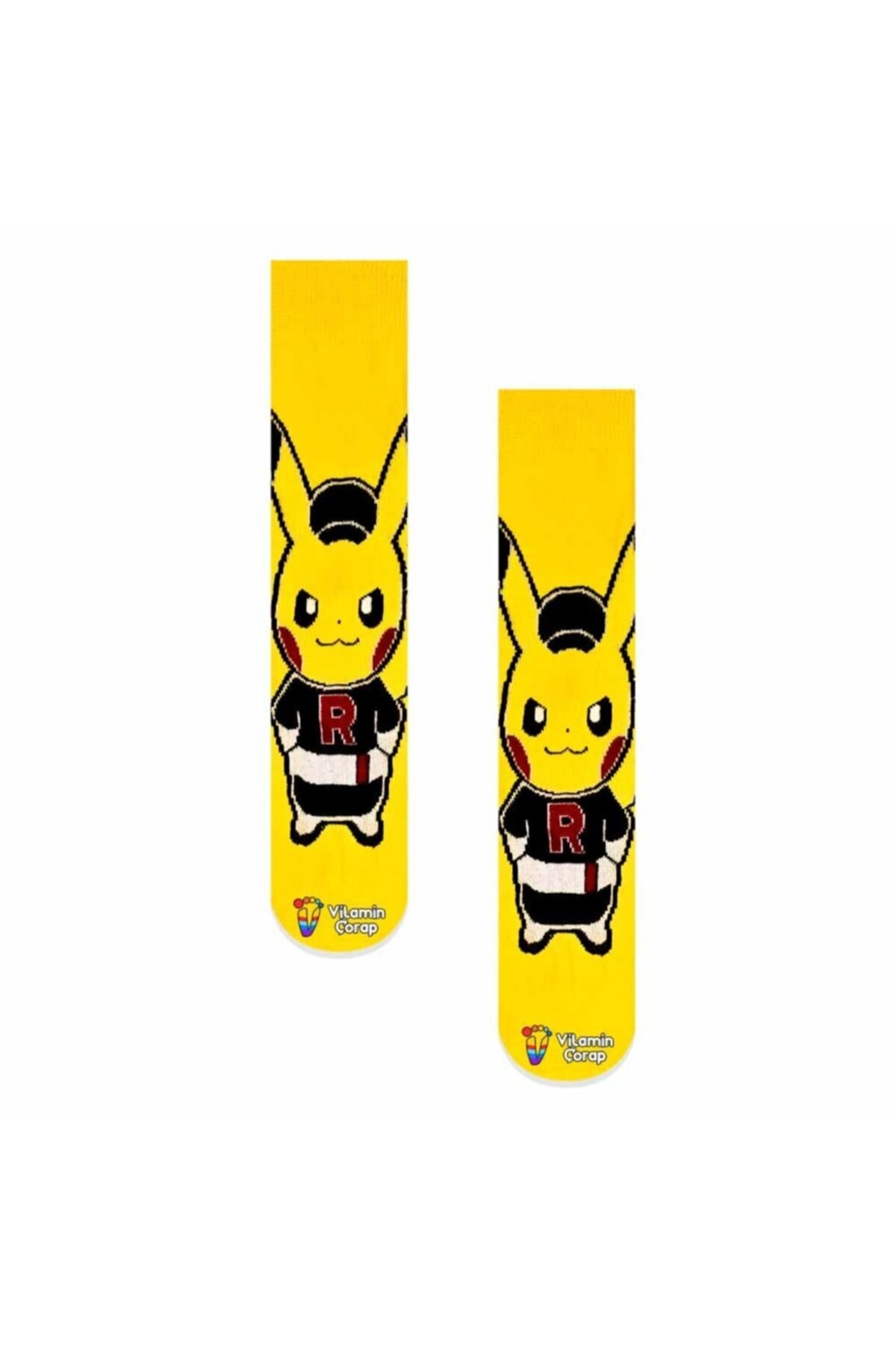 Robopikachu Renkli Çorap