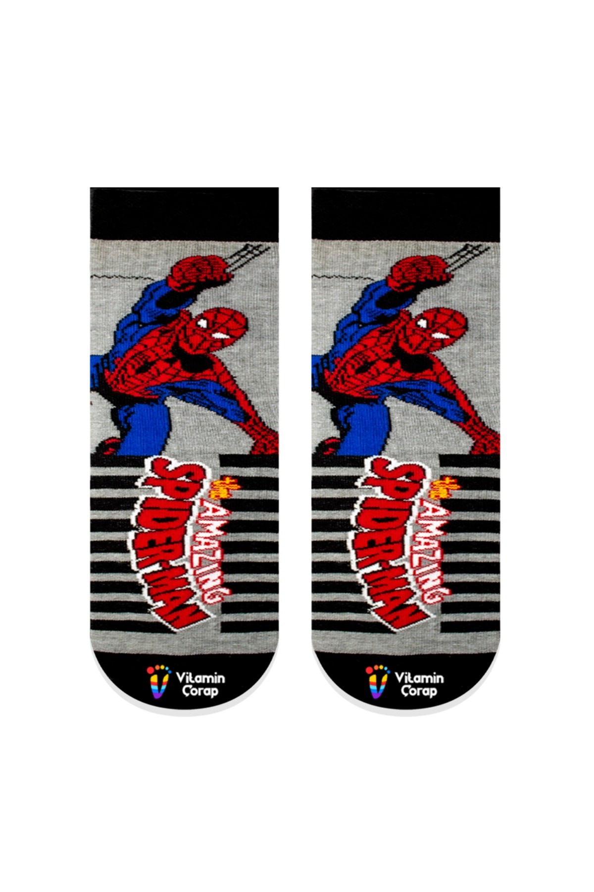 Spiderman Renkli Çocuk Çorap