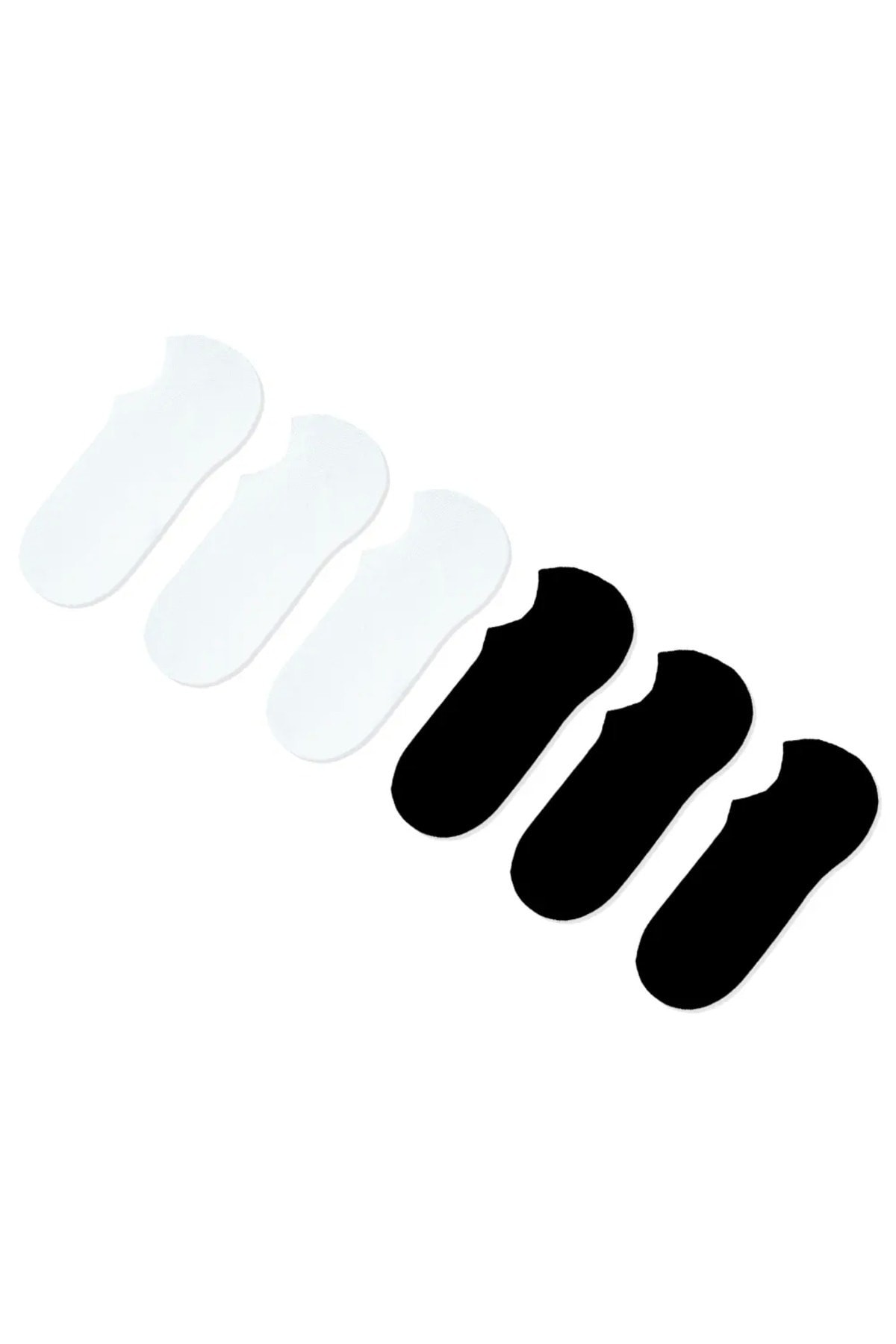 6'lı Siyah Beyaz Sneaker Çorap Set
